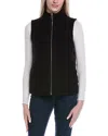 Jones New York Cable Knit Puffer Vest In Black