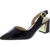 Jones New York Candree Womens Patent Leather Block Heel D'orsay Heels In Black