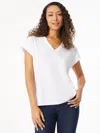 Jones New York V-neck Jersey Top In Multi