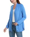 Jones New York Petite Solid Open-front Cardigan Sweater In Blue