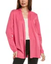 Jones New York Plus Size Open Front Icon Cardigan In Pink