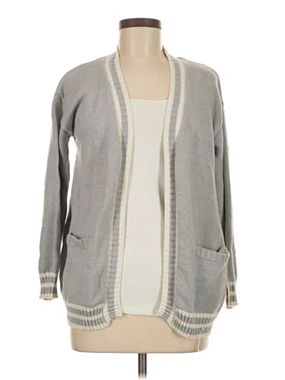 Pre-owned Jones New York Cardigan Sweater In Gray