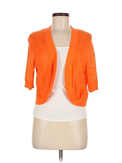 Pre-owned Jones New York Cardigan Sweater In Orange