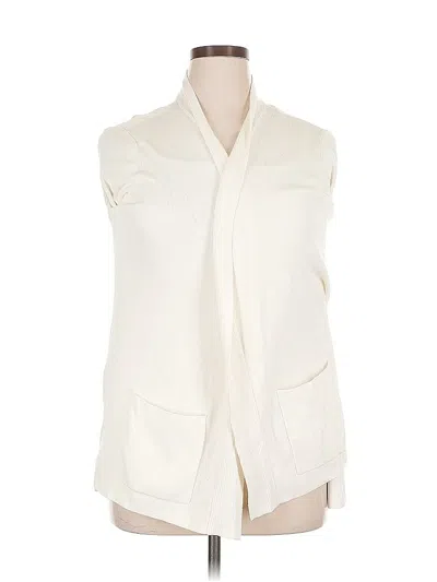 Pre-owned Jones New York Cardigan Sweater In White