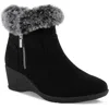 Jones New York Carleen Womens Faux Fur Lined Manmade Winter & Snow Boots In Black
