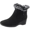 Jones New York Carleen Womens Faux Fur Man Made Wedge Boots
