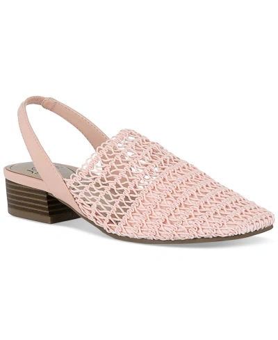 Jones New York Carolton Embroidered Slingback Shoes In Blush