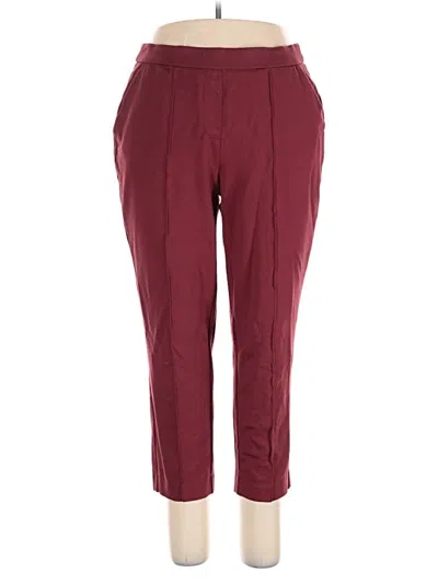 Pre-owned Jones New York Casual Pants In Burgundy