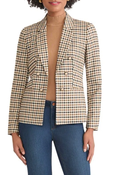 Jones New York Check Faux Double Breasted Blazer In Multi