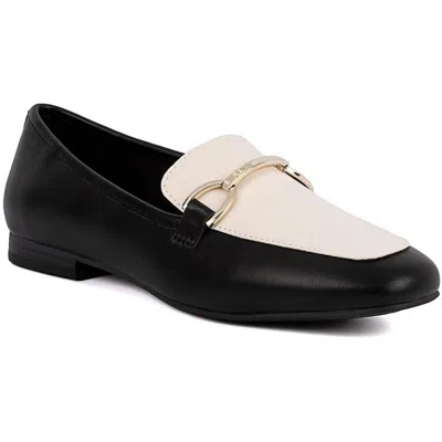 Jones New York Cira Womens Faux Leather Slip-on Loafers In Black,bone