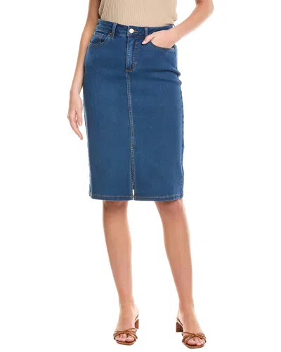 Jones New York City Denim Pencil Skirt In Blue