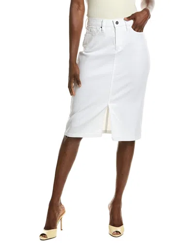 Jones New York City Denim Pencil Skirt In White
