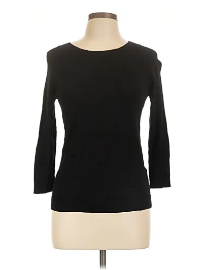 Pre-owned Jones New York Collection 3/4 Sleeve T-shirt In Black
