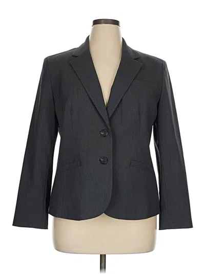 Pre-owned Jones New York Collection Blazer Jacket In Gray