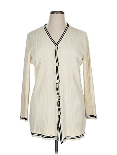 Pre-owned Jones New York Collection Blazer Jacket In White