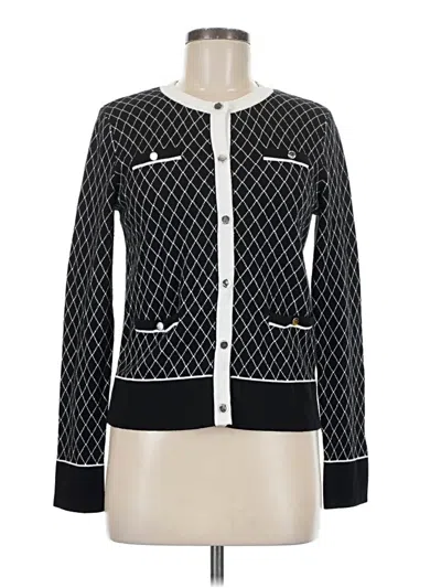 Pre-owned Jones New York Collection Cardigan Sweater In Black