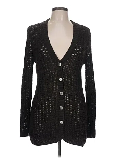 Pre-owned Jones New York Collection Cardigan Sweater In Black