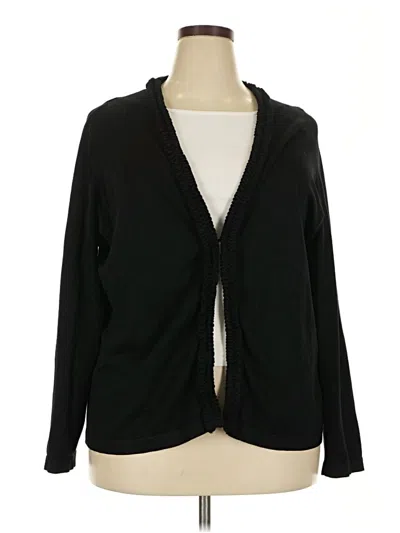 Pre-owned Jones New York Collection Cardigan Sweater In Black