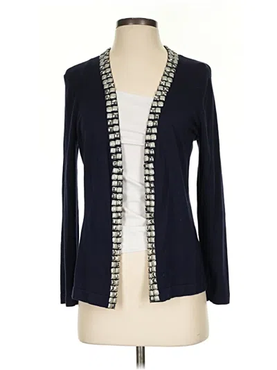 Pre-owned Jones New York Collection Cardigan Sweater In Blue