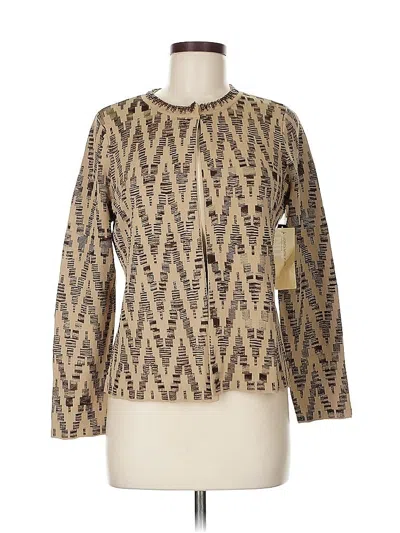 Pre-owned Jones New York Collection Cardigan Sweater In Gold