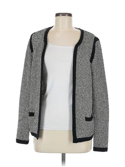 Pre-owned Jones New York Collection Cardigan Sweater In Gray