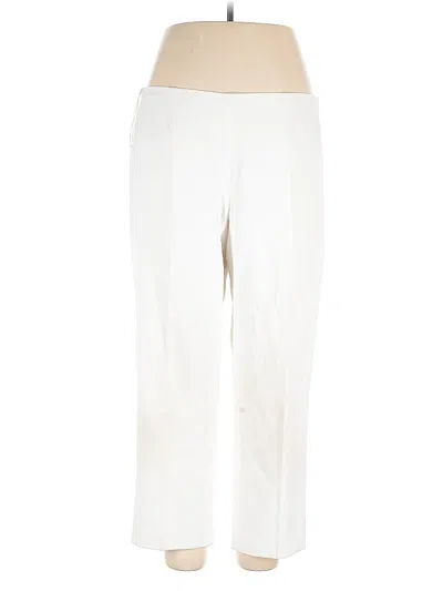 Pre-owned Jones New York Collection Casual Pants In White
