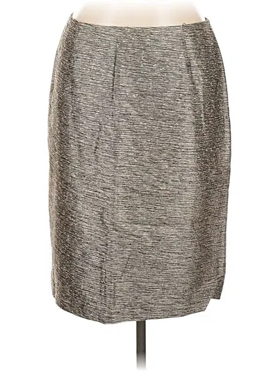 Pre-owned Jones New York Collection Casual Skirt In Silver