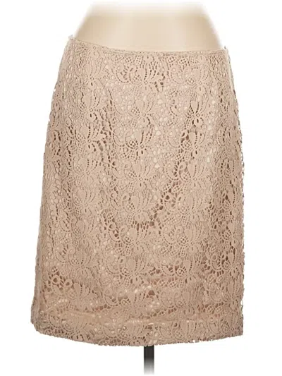 Pre-owned Jones New York Collection Formal Skirt In Tan