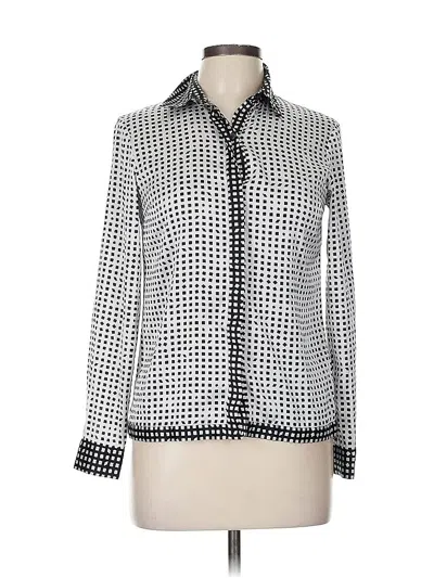 Pre-owned Jones New York Collection Long Sleeve Blouse In Black