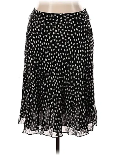 Pre-owned Jones New York Collection Silk Skirt In Black