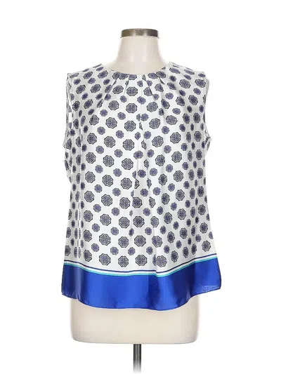 Pre-owned Jones New York Collection Sleeveless Blouse In Blue
