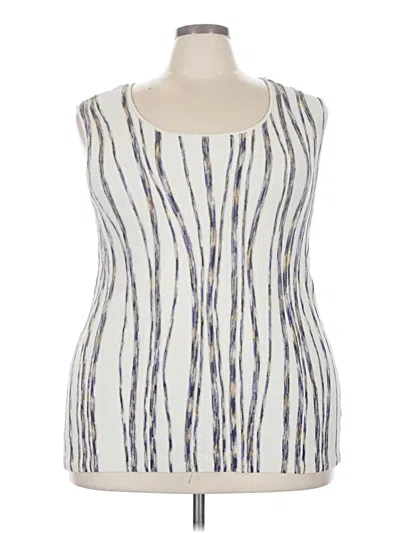 Pre-owned Jones New York Collection Sleeveless Blouse In Ivory