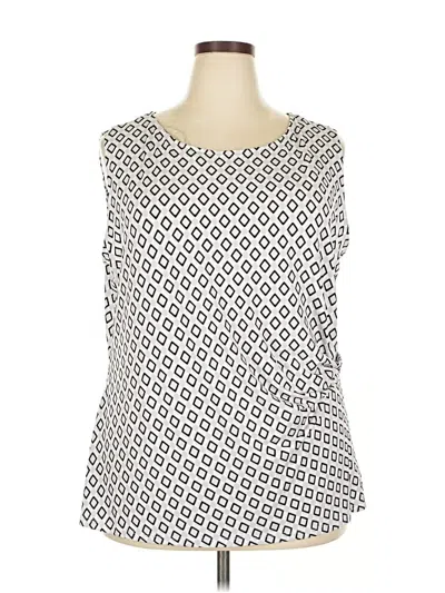 Pre-owned Jones New York Collection Sleeveless Blouse In Silver