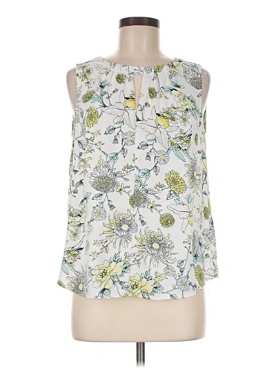 Pre-owned Jones New York Collection Sleeveless Blouse In White