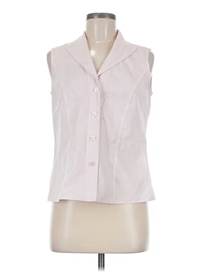 Pre-owned Jones New York Collection Sleeveless Button Down Shirt In Pink
