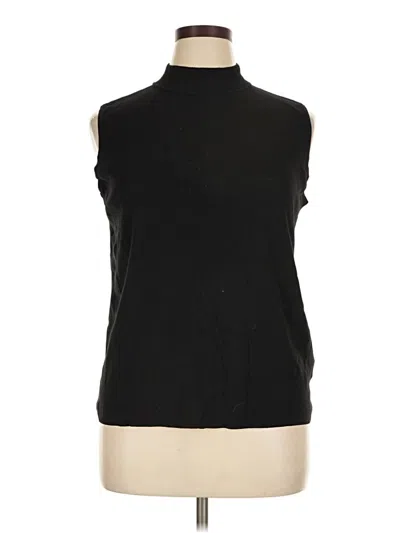 Pre-owned Jones New York Collection Sweater Vest In Black