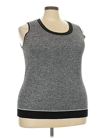 Pre-owned Jones New York Collection Sweater Vest In Gray