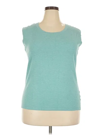 Pre-owned Jones New York Collection Sweater Vest In Teal