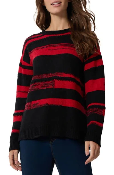 Jones New York Colorblock Crewneck Sweater In Oxford