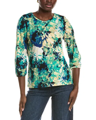 Jones New York Crewneck Top In Green