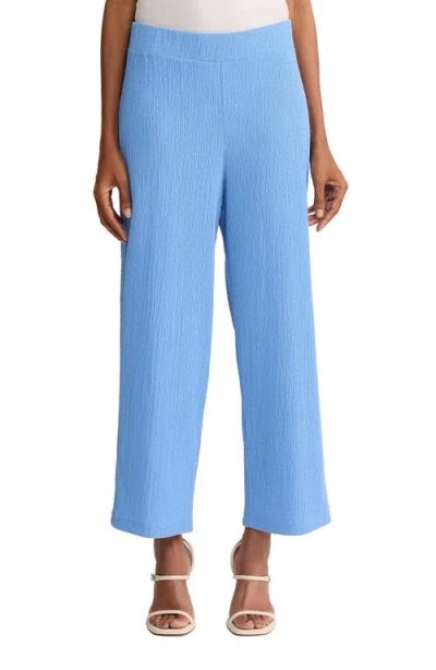 Jones New York Crinkled High Waist Crop Wide Legs Pants In Brown