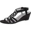 Jones New York Denice Womens Open Toe Cushioned Footbed Wedge Sandals In Black