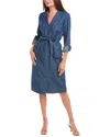 Jones New York Denim Cargo Shirtdress In Multi