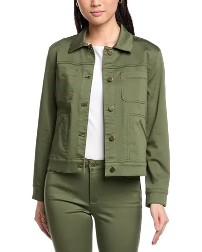 Jones New York Denim Jacket In Green
