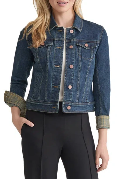 Jones New York Denim Trucker Jacket In Blue