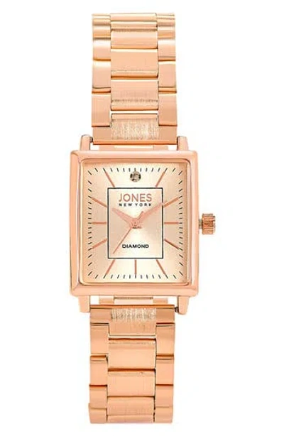 Jones New York Diamond Bracelet Watch, 24mm X 27mm In Gold