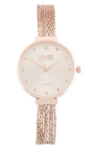 Jones New York Diamond Quartz Mesh Bracelet Watch, 36mm In Multi