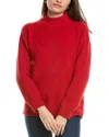 Jones New York Women's Diamond-stitch Mock-neck Sweater In Red