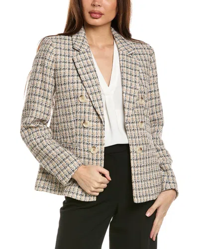 Jones New York Double-breasted Jacket In Brown