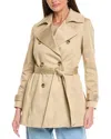 Jones New York Double-breasted Trench Coat In Brown